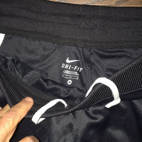 NIKE White & Black stripe running Workout gym warmup basketball tennis pants M - Picture 4 of 6
